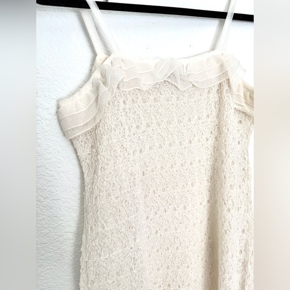 Johnny Was Vintage Lace Crochet Ruffle Coquette Romantic Y2K 90s Coastal Dress - Picture 4 of 8